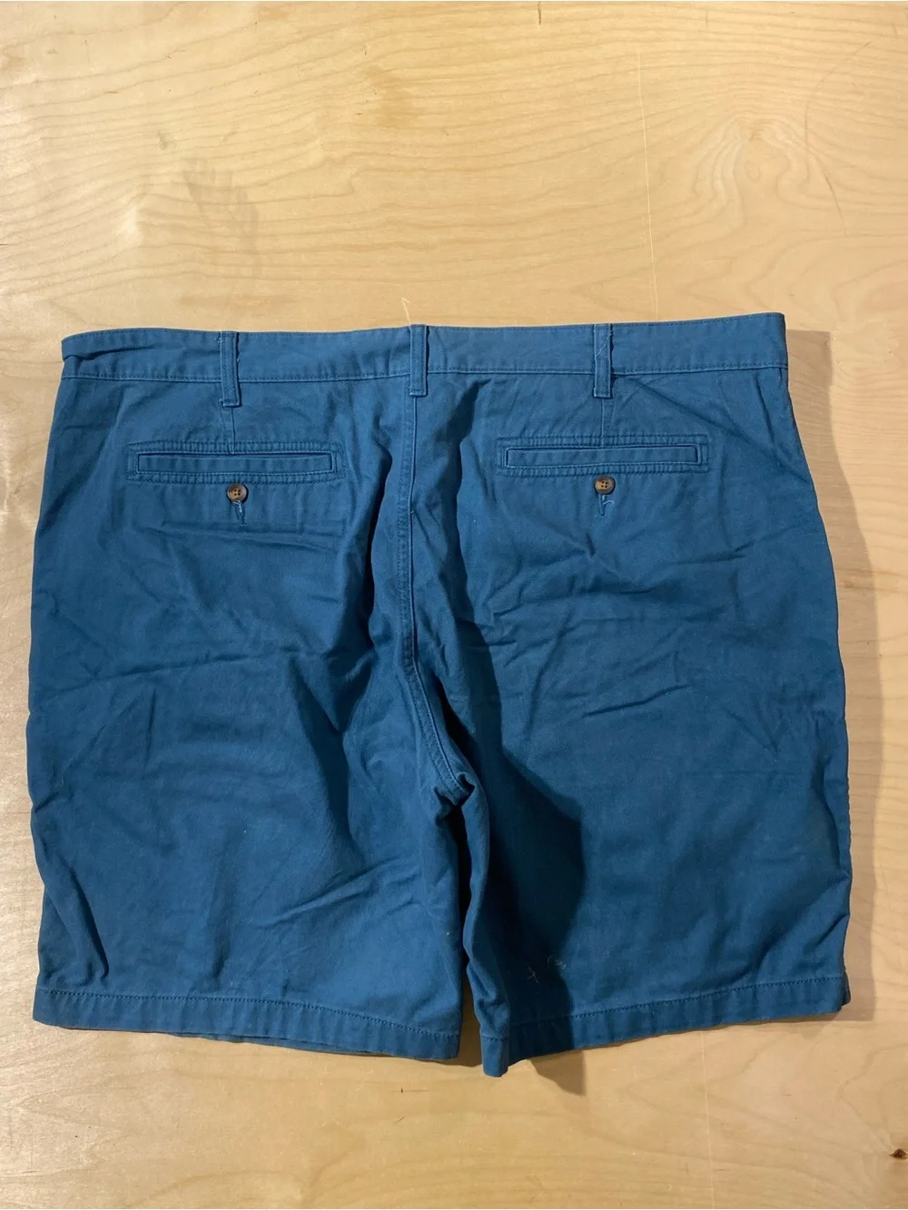 Faded Glory Teal Blue Flat Front Cotton Shorts 46 (SX)